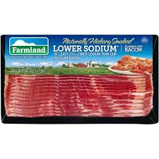 Serving size 19 gr · amount per serving · calories 100 kcal · calories from fat 8 g · % daily value · total fat 8 g · saturated fat 3 g · cholesterol 7.00 . Farmland Naturally Hickory Smoked Lower Sodium Classic Cut Bacon Hy Vee Aisles Online Grocery Shopping