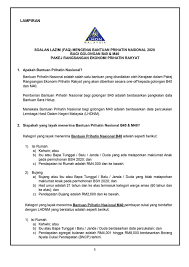 Jika anda memilih untuk mengemas kini butiran akaun bank, sila. Bantuan Prihatin Nasional