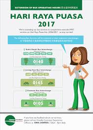 It's hari raya puasa soon! Extension Of Bus Operating Hours Hari Raya Puasa Tower Transit Singapore