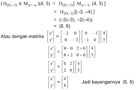 Hitunglah luas segitiga yang baru. Komposisi Transformasi Materi Lengkap Matematika