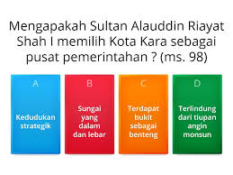 Perluasan kuasabritish di pulau pinang by : Bab 6 Kesultanan Johor Riau Pilih Jawapan Yang Betul Cuestionario