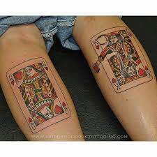 Q and k matching tattoos. Tattoo Snob King And Queen Card Tattoos By Skarsgardtattoo At