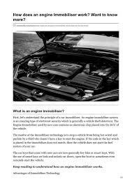 What causes vapor lock in diesel engines? How Does An Engine Immobiliser Work Want To Know More By Code Safe Issuu