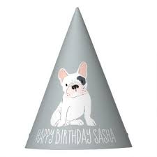 French Bulldog Drawing Party Hat Cute Gifts Cool Giftideas Custom French Bulldog Drawing Bulldog Drawing Dog Party