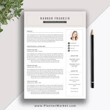 Step 3 download in pdf or docx format. Get Your Resume Noticed To Starting Your New Job On The Right Foot With This Beautiful Creative Resume Template The Hannah Resume Plannermarket Com Best Selling Printable Templates For Everyone