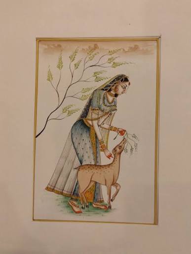 Handmade Indian Miniature Ragini Painting Paper Colors Art Traditional – ArtUdaipur