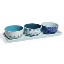 Cicladi Vassoio Aperitivo 3 Tazze Cicladi Decorative Bowls Bowl Set Sugar Bowl Set