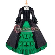 Click To Buy Free Shipping Custom Made Elegant Black Green Victorian Dress Costume Vestidos Victorianos Vestidos De La Epoca Victoriana Trajes De Gala