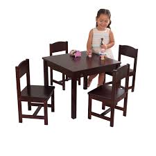Kidkraft Farmhouse Table 4 Chair Set Espresso Walmart Com Farmhouse Table Kids Table And Chairs Farmhouse Table Chairs