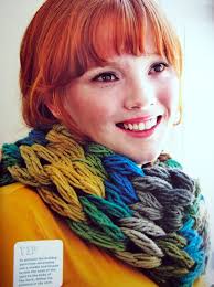 Arm Knitting Chunky Cowls, Scarves and Other No-needle Knits by Linda Zemba  Burhance Knitting Pattern Booklet 2014