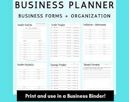 Business Planner Printable Business Planner Pdf Business Etsy In 2020 Business Planner Social Media Planner Printable Planner