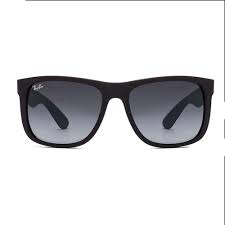 ray ban rb4165 small size 55 matte black blue gradient men sunglasses