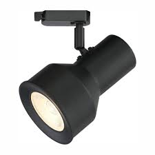 Envirolite Large Solid Black Step Cylinder Integrated Led Track Lighting Head Evt1032d3 05 The Home Depot