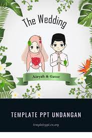 Membuat banner online menggunakan banner pernikahan begitu mudah. Download Template Ppt Undangan Pernikahan Islami Desain Kartu Undangan Undangan Pernikahan Undangan