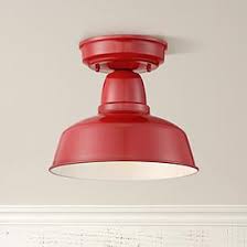 We offer an impressive selection of industrial ceiling lights, individually manufactured in our factory in ireland to suit your space and style. Red Flush Mount Close To Ceiling Lights Lamps Plus