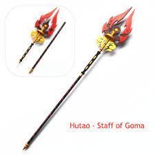 Genshin Impact Hutao Goma Staff Long Handle Staff Hall - Etsy