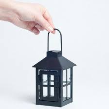 Small Black Tea Light Lantern Candles And Accessories Primitive Decor Factory Direct Craft