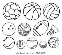 Search through 623,989 free printable colorings at getcolorings. Ball Sport Outline Vector Set Decorative Stock Vector Royalty Free 1024750681