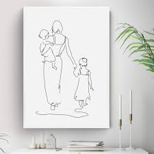 Download 262 mother daughter painting watercolor stock illustrations, vectors & clipart for free or amazingly low rates! Mother And Daughters Son Art Line Drawing Posters Abstract Minimalist Wall Art Canvas Print Painting Kid Decorative Pictures Painting Calligraphy Aliexpress