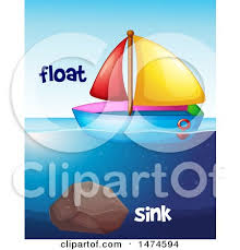 clipart of a toy boat and rock with