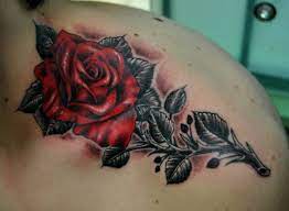 Cultivated in the far east and adopted by europeans, the rose was an emblem to be worn on armor and borne on one's shield, not simply bestowed upon a sweetheart. Meaning Of Rose Tattoo Black Blue Purple And Other Roses Tattoos Rose Tattoos For Men Red Rose Tattoo Rose Tattoo Design