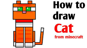 I don't know how to draw a minecraft spider. How To Draw Cat From Minecraft Ak Arts Youtube
