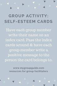 Group Activity Self Esteem Cards Searching For Group Activities Ideas My Group Gui Empowerment Activities Group Therapy Activities Self Esteem Activities