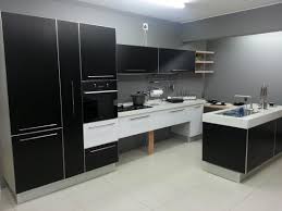 black fashionable laminate kitchen