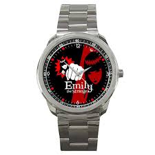 New Emily The Strange Custom Stainless Steel Wrist Watch Emily The Strange Wrist Watch Strange
