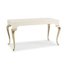 caracole french lines white desk with gold metal legs caracole furniture furniture furnishings