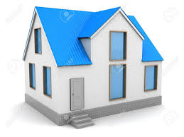 When that roof is shingled in brown, blue siding brings an additional earth color to a traditionally natural house style. 3d Illustration Of House With Blue Roof Over White Background Stock Photo Picture And Royalty Free Image Image 64508098