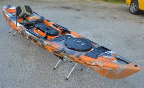 It has many accessory mounts for fishing, including two flush mount rod holders and sliding tackle storage trays. Ocean Kayak Prowler 15 Kayak Explorer
