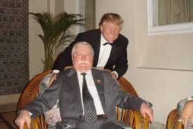 Polski polityk i działacz związkowy, przywódca solidarności, laureat pokojowej nagrody nobla Donald Trump I Lech Walesa Gdanski Akcent Podczas Wizyty Prezydenta Usa