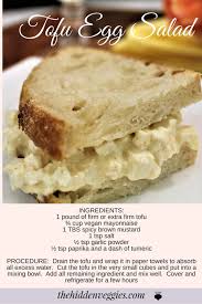 This Vegan Egg Salad If Vegan Gluten Free Egg Free Cholesterol Free And Dairy Free But Amazingly Tastes Just Like Vegan Eggs Egg Ingredients Vegan Lunches