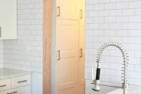 In my space we could just end our backsplash with no exposed edges so that's what we did. Subway Tile Backsplash Installation Nest Of Posies