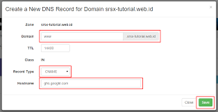 Managed Dns Settings For Blogger Custom Domain Srs X Documentation
