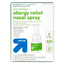 27.5mcg/actuation (flonase sensimist allergy relief otc). Fluticasone Propionate Allergy Relief Nasal Spray 0 54 Fl Oz 2ct Up Up Target