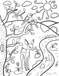 Super coloring has 30 free spring coloring pages that feature flowers trees rain butterflies animals and more. Free Spring Coloring Page
