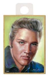 Elvis Presley (full color close up of his face when he was young) wood  frid…