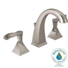 Delta Everly 8 In Widespread 2 Handle Bathroom Faucet In Spotshield Brushed Nickel 35741 Sp Dst The Home Depot In 2020 Delta Faucets Bathroom Tub And Shower Faucets Bathroom Faucets Brushed Nickel