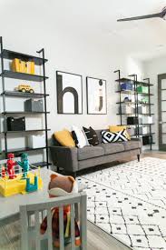 Black And White Rug Kids Room Modern Playroom Project Nursery Modern Playroom Bonus Room Design Family Room