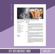 Rezeptvorlage word kostenlos kochbuch vorlage word neu. Rezept Vorlage Druckbare Microsoft Word 8 5 X 11 Instant Etsy
