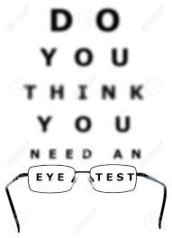 Eye Examination Chart With All The Letters Blurred Apart From