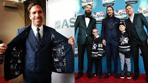 Pastrnak talks about his flashy suit and hat combo. Lundqvist S Godfather Suit Sharks Teal Shine On All Star Red Carpet