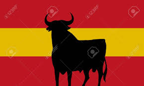 I think there may have been one in the the aragon flag doesn't have the black lines separating the red and yellow fields. Bull And Flag Symbol Of Spain Stock Photo Picture And Royalty Free Image Image 9875662