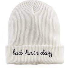 Women S Mudd Embroidered Bad Hair Day Beanie 11 Liked On Polyvore Featuring Accessories Hats Na Bad Hair Day Beanie Embroidered Beanie Bad Hair Day