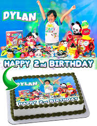 'happy birthday to me' this link is to an external site that may or may not meet accessibility guidelines. Ryan Toysreview Edible Cake Image Topper Personalized Picture 1 4 Sheet 8 X10 5 Walmart Com Walmart Com