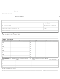 Restaurant Job Application Form Sample Free Download