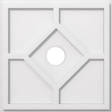 Beautiful large ceiling medallions are perfect for interiors. Ekena Millwork Cmp18ey 03000 18 Od X 3 Id X 6 1 4 C X 1 P Embry Architectural Grade Pvc Contemporary Ceiling Medallion