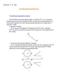Simetria față de o dreaptă simetricul unui punct a față de un punct o este punctul b, cu proprietatea că o este mijlocul. Geometrie Descriptiva Seminar 1